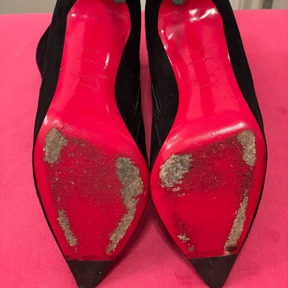 Authentic Christian Louboutin So Kate Black Booties Sz 37.5 - Picture 6 of 14